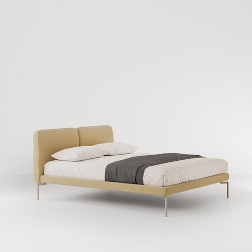 Lit double - FACE  - Bolzan Srl-Società Benefit - contemporain / avec tête de lit / tapissé