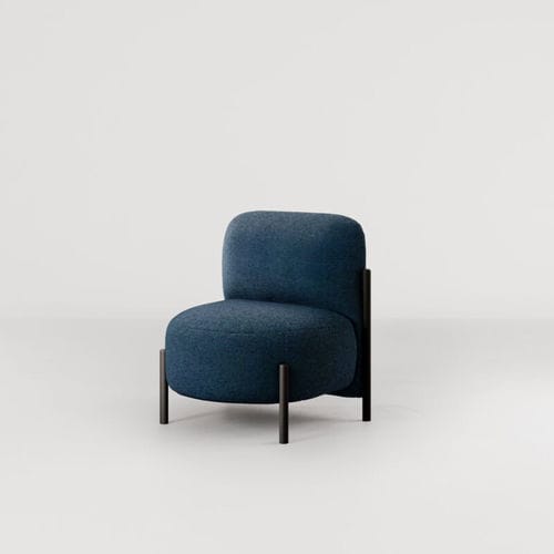 Fauteuil contemporain - FLAG   - Bolzan Srl-Società Benefit - en tissu / en bois / tapissé