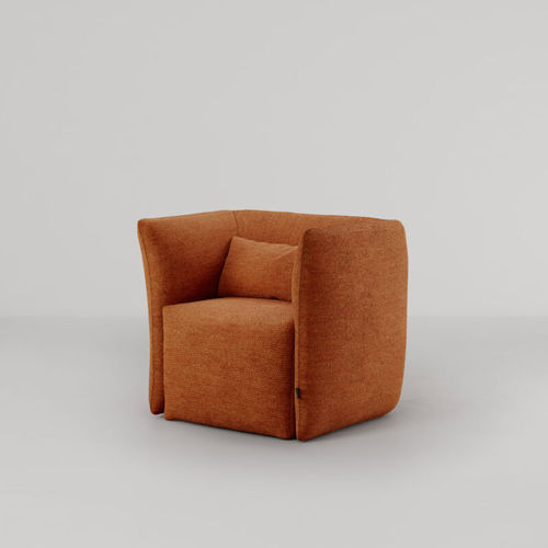 Fauteuil contemporain - JILL   - Bolzan Srl-Società Benefit - en tissu / tapissé / avec coussin amovible
