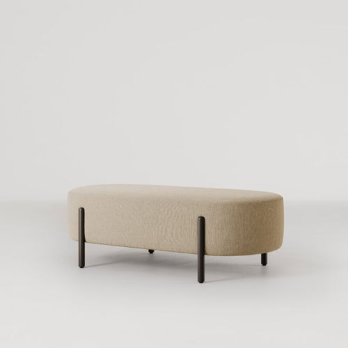 Banquette contemporaine - FLAG BENCH - Bolzan Srl-Società Benefit - en tissu / avec piètement en bois / en bois