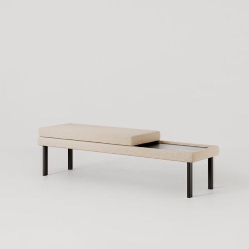 Banquette contemporaine - MARTY BENCH - Bolzan Srl-Società Benefit - en tissu / en cuir / tapissée