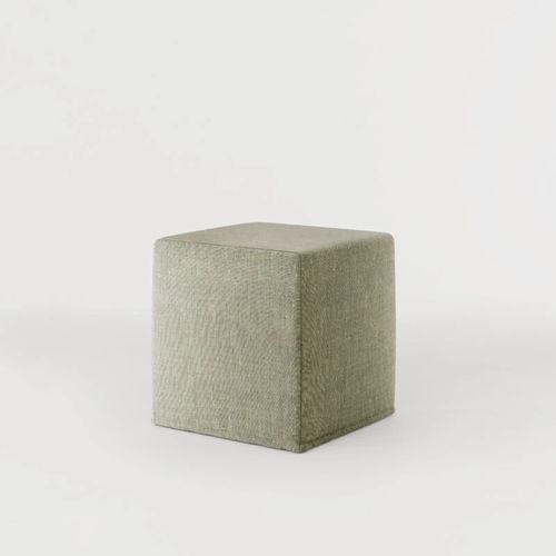Pouf contemporain - BASIC   - Bolzan Srl-Società Benefit - en bois / en tissu / carré