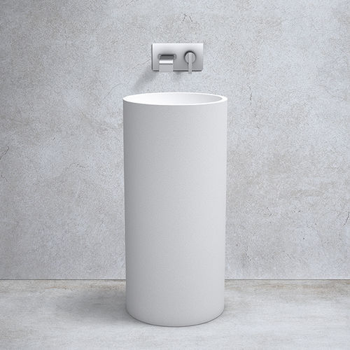 Vasque sur pied - LUNAR - apaiser - en marbre / ronde / contemporaine