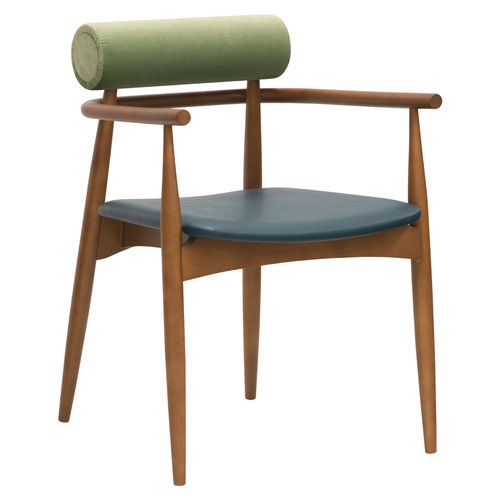 Chaise de salle à manger contemporaine - KYOTO B - CMcadeiras - d'intérieur / en tissu / avec piètement en bois massif