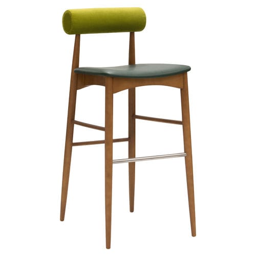 Chaise de bar contemporaine - KYOTO BETA - CMcadeiras - d'intérieur / en tissu / en acier inoxydable