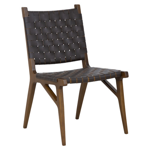 Chaise contemporaine - KENSINGTON DELUXE - CMcadeiras - d'intérieur / en cuir / avec piètement en bois