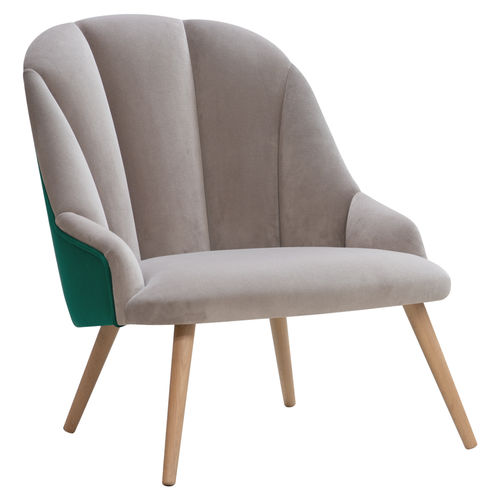 Fauteuil contemporain - NEWTON LOUNGE 4 - CMcadeiras - en tissu / en cuir / en bois
