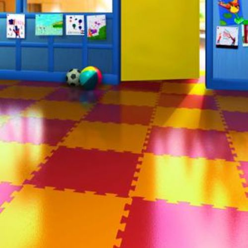 Revêtement de sol en caoutchouc - EASYWAY : INTERLOCK GT - Remp - d'intérieur / pour le tertiaire / en dalles
