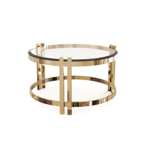 Table basse contemporaine - MARIE CENTER - Ccastro Lighting - en verre / en laiton / ronde