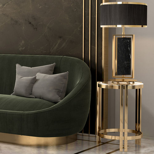 Table d'appoint contemporaine - MARIE - Ccastro Lighting - en verre / en laiton / avec piètement en métal