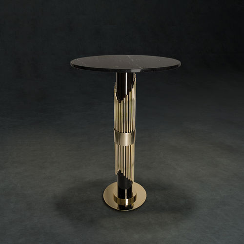 Table mange-debout contemporaine - STREAMLINE - Ccastro Lighting - en laiton / ronde / professionnelle