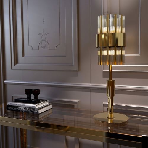 Lampe de table - HALMA - Ccastro Lighting - en laiton / en cristal / contemporaine