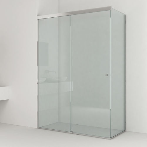 Système coulissant pour porte de douche - FLOWING - GFS Design - en aluminium / pour porte en verre / avec amortisseur intégré