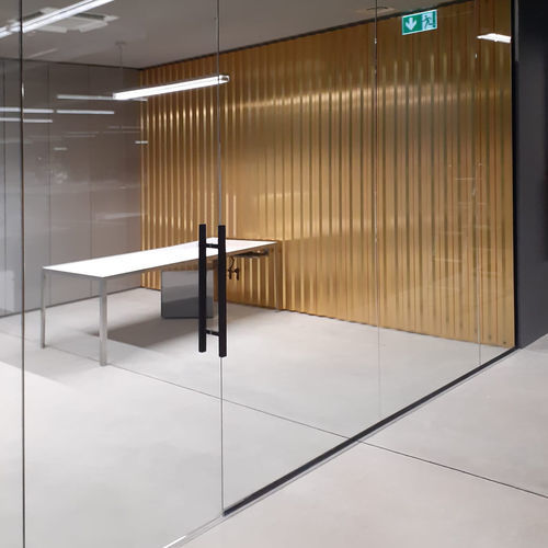 Cloison amovible - e-wall - sintesi - GFS Design - vitrée / en aluminium / professionnelle