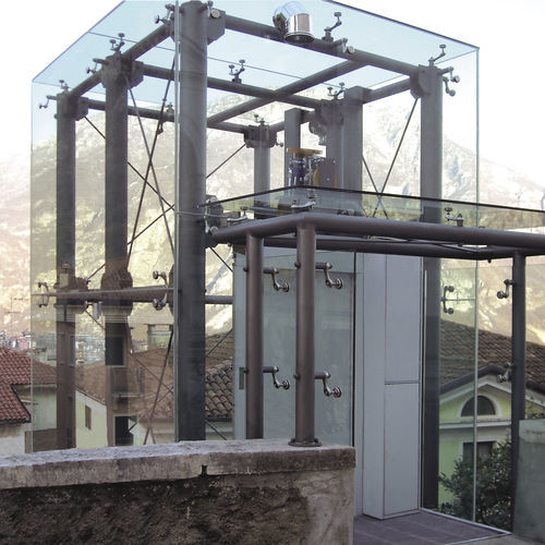 Système de fixation en acier - WIRE-DAG FIX - GFS Design - pour façade en verre / pour mur-rideau en verre / par points
