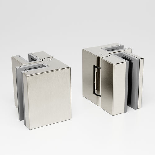 Charnière pour porte en verre - GFS Design - en métal / à deux lames / résidentielle