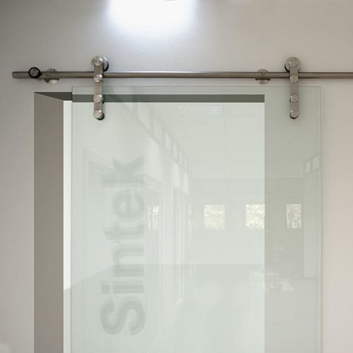 Système coulissant en acier inoxydable - SINTEK - GFS Design - pour porte en verre