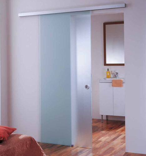 Système coulissant en acier inoxydable - OPEN - GFS Design - pour porte en verre / mural / résidentiel