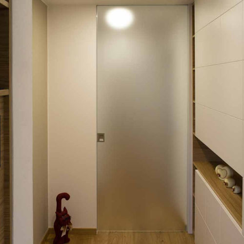 Système coulissant en aluminium - DRYWALL - GFS Italian Innovative Glass Fixing - pour porte en verre / avec amortisseur intégré / coureurs cachés