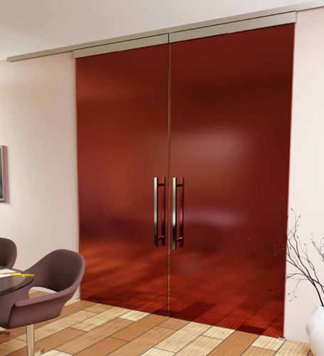 Système coulissant en acier inoxydable - MAXI - GFS Design - pour porte en verre / mural / résidentiel