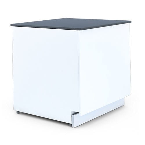 Comptoir caisse modulable - LADA CUBE 2 LS P - IGLOO - en bois / en mélaminé / en acier inoxydable