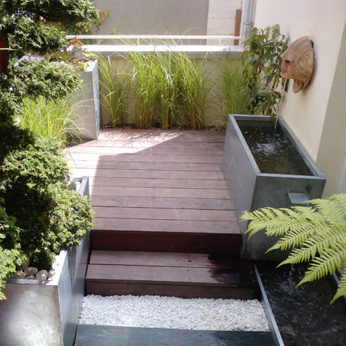 Fontaine de jardin - STUDIO IN SITU - Tonton Zingueur - en zinc / en zinc-titane / contemporaine
