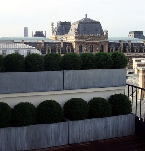 Jardinière en zinc - LOUVRE - Tonton Zingueur - en cuivre / rectangulaire / sur mesure