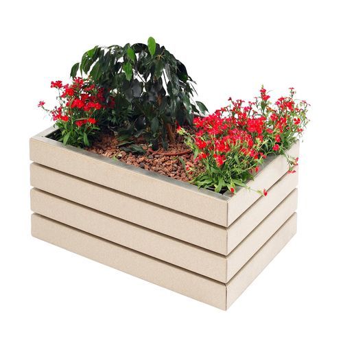 Jardinière en polyéthylène haute densité PEHD - R10R - Industrias Agapito - en acier galvanisé / rectangulaire / contemporaine