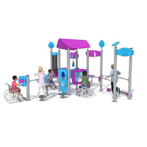 Structure de jeu pour personnes à mobilité réduite - R4281 - Industrias Agapito - pour aire de jeux / en inox / en HDPE