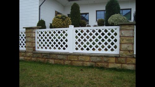 Clôture de jardin - PERGOLA GRID SKEW FENCE - Top Fence - en PVC / classique
