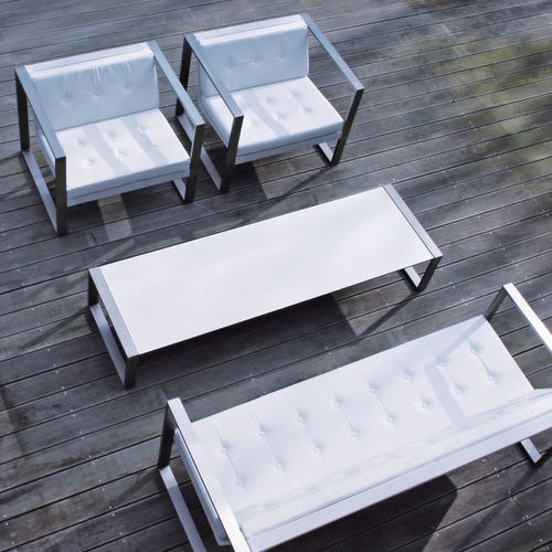 Table basse minimaliste - TABLA - FueraDentro - en verre / en verre trempé / en teck