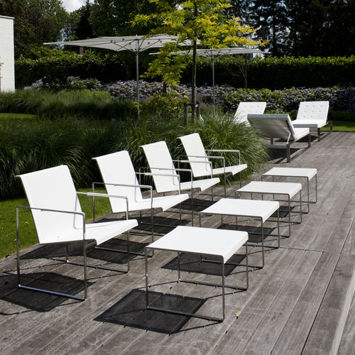 Repose-pied contemporain - ESCABEL - FueraDentro - en Batyline® / en résille polyester / en acier inoxydable