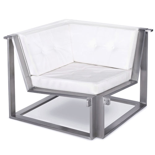 Fauteuil contemporain - ESQUINA - FueraDentro - en Batyline® / en acier inoxydable / ergonomique