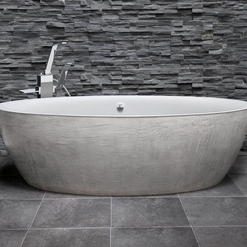 Baignoire ovale - DIP CONCRETE - AQUAdesign - à poser / en composite / en acrylique