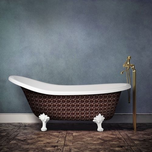 Baignoire ovale - RETRO HERITAGE - AQUAdesign - sur pieds / en composite / blanche