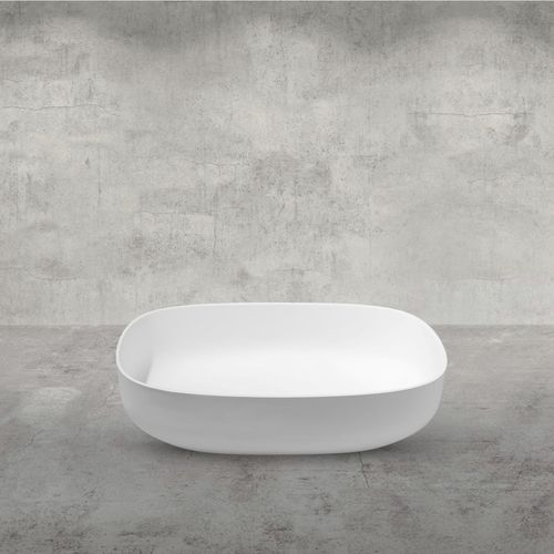 Vasque à poser - STONE EVO - AQUAdesign - en pierre / ovale / contemporaine