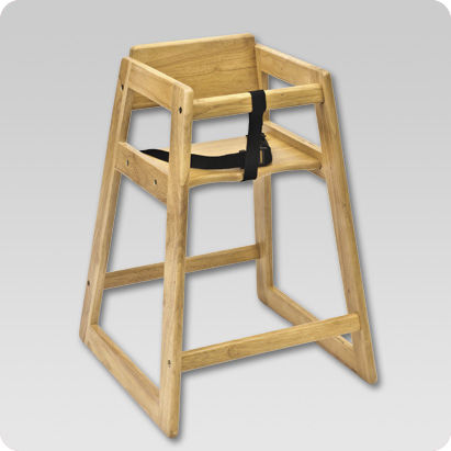 Chaise haute empilable - KB822 - Koala Kare Products - pour restaurant / en bois