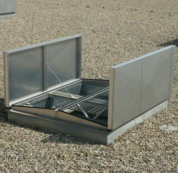 Trappe de désenfumage en aluminium - PHOENIX DUO - AIRSUN - en polycarbonate / pour toiture / pour façade