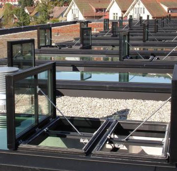 Trappe de désenfumage en aluminium - PHOENIX CV 0.8 - AIRSUN - en polycarbonate / pour toiture / pour façade