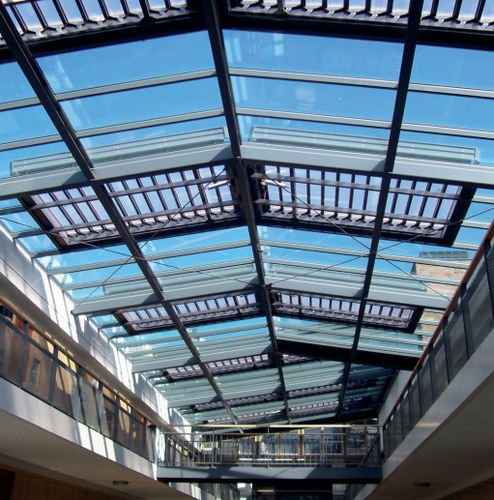 Trappe de désenfumage en verre - SMOKELAM - AIRSUN - aluminium / pour toiture / pour façade