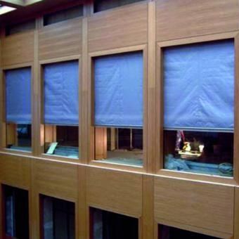 Tissu pour rideaux - FIRETEX - AIRSUN - pour protection solaire / uni / en polyuréthane