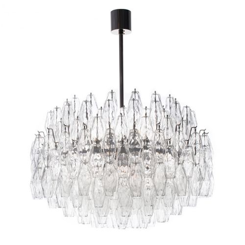 Lustre classique - POLYÈDRE - Veronese - en verre de Murano / en acier / professionnel