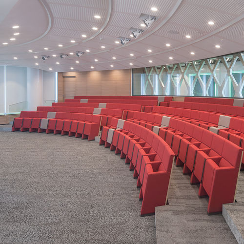Fauteuil d'auditorium contemporain - L213  - Lamm srl - en mousse de polyuréthane / en contreplaqué / pliant
