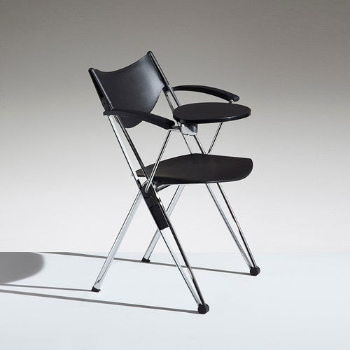 Chaise de conférence en polypropylène - CONPASSO - Lamm srl - avec piètement en métal / pliante / à tablette