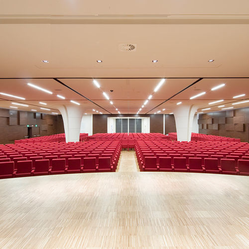 Chaise d'auditorium contemporaine - C900 - Lamm srl - d'intérieur / en tissu / en bois