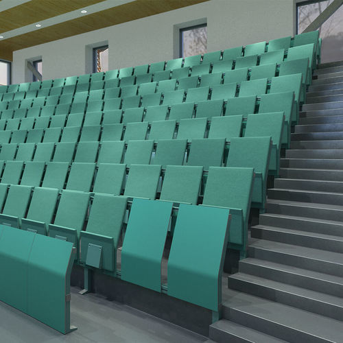 Chaise d'auditorium contemporaine - E5000 - Lamm srl - d'intérieur / en tissu / en contreplaqué