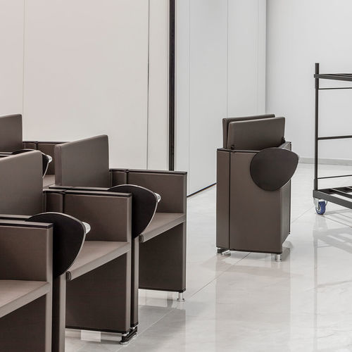 Fauteuil contemporain - ON TIME - Lamm srl - en tissu / en cuir / en mousse de polyuréthane