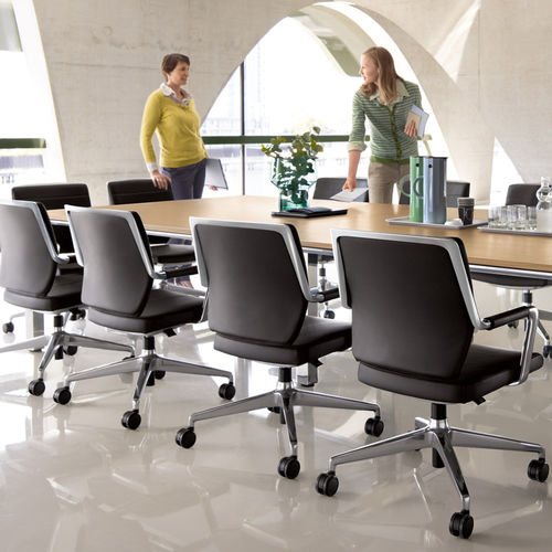 Table de réunion contemporaine - TEMPTATION PRIME - Sedus - en bois / en acier / avec piètement en aluminium