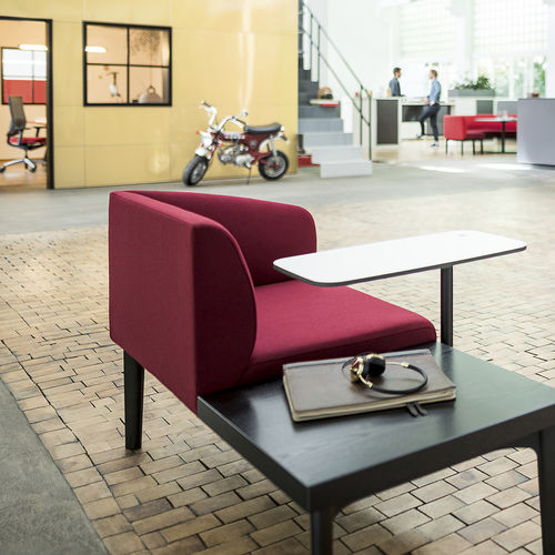 Table d'appoint contemporaine - SE:WORKS - Sedus - en mélaminé / avec piètement en métal / ronde