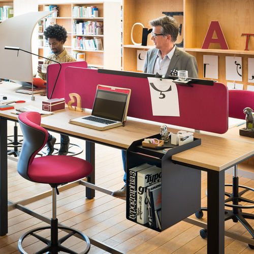 Séparateur de bureau sur bureau - EASY SCREEN - Sedus - en tissu / magnétique / gris